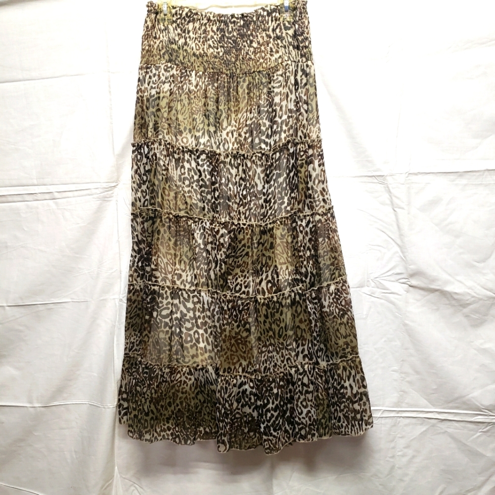 💥Price Drop 💥Chaudry KC Leopard Print Skirt